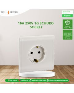 16A 250V 1G SCHUKO  SOCKET