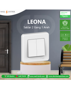 Saklar Leona 2 Gang 1 Arah Putih Schneider