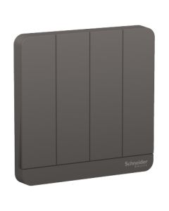 Schneider Avatar On Saklar 4 Gang 2 Arah Dark Grey