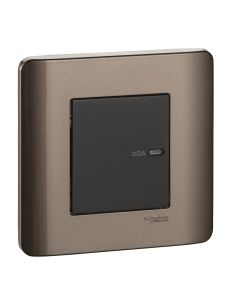 E84426_16S_SZ_G3 Product picture Schneider Electric ZENcelo -16A 250V 1 Gang Schuko Socket - Silver Bronze