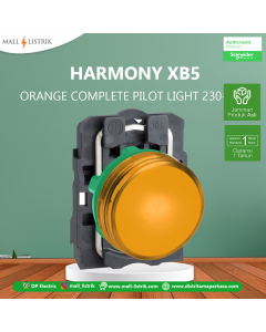 Pilot light, complete, 230-240V, Orange