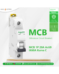 Acti9 iK60a 1P 20A C MCB - A9K14120