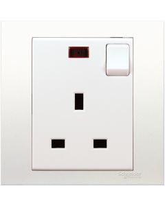 13A 250V 1 GANG SWITCHED SO. WITH NEON - KB15N