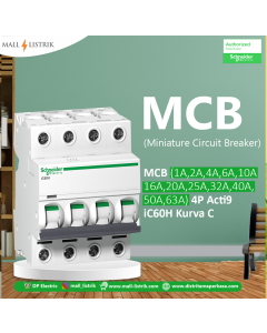 Acti9 iC60H 4P C 63A MCB