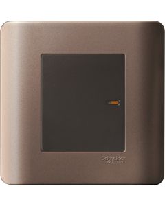 ZENcelo -16AX 1 Gang 1 Way Full-Flat Switch with Ondicator- Silver Bronze