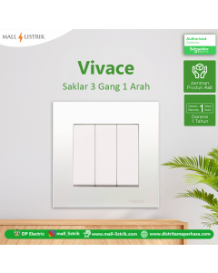 Saklar VIVACE  3 Gang 1 Arah - Schneider