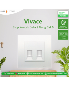 Stop Kontak VIVACE 2 Gang Cat 6 Data Outlet - KB32RJ6