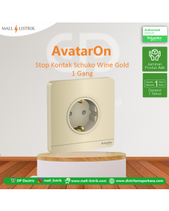 Stop Kontak Schuko  Wine Gold - AvatarOn Schneider