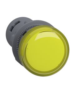 Dia 22, pilot light, 220V AC, yellow